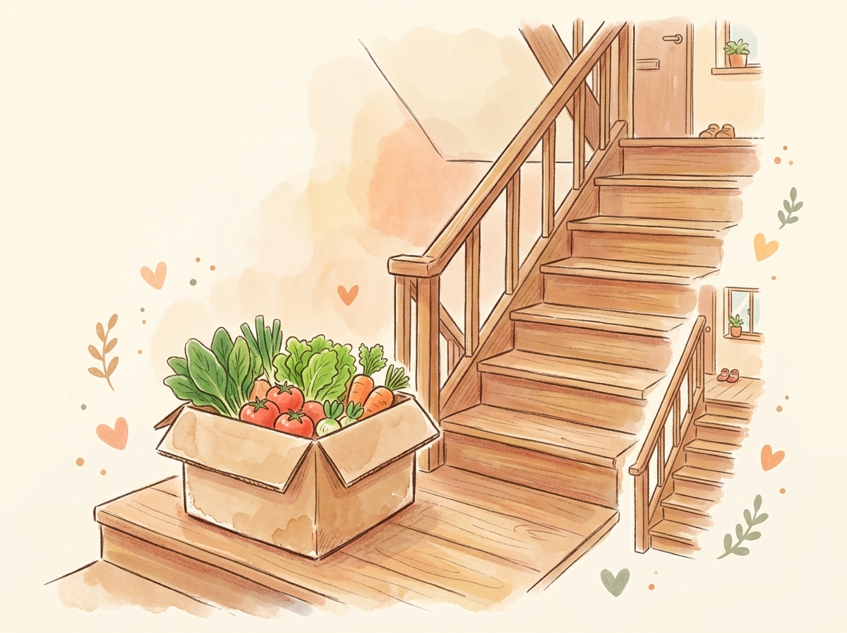 宅配ボックスで玄関まで届く生協の宅配