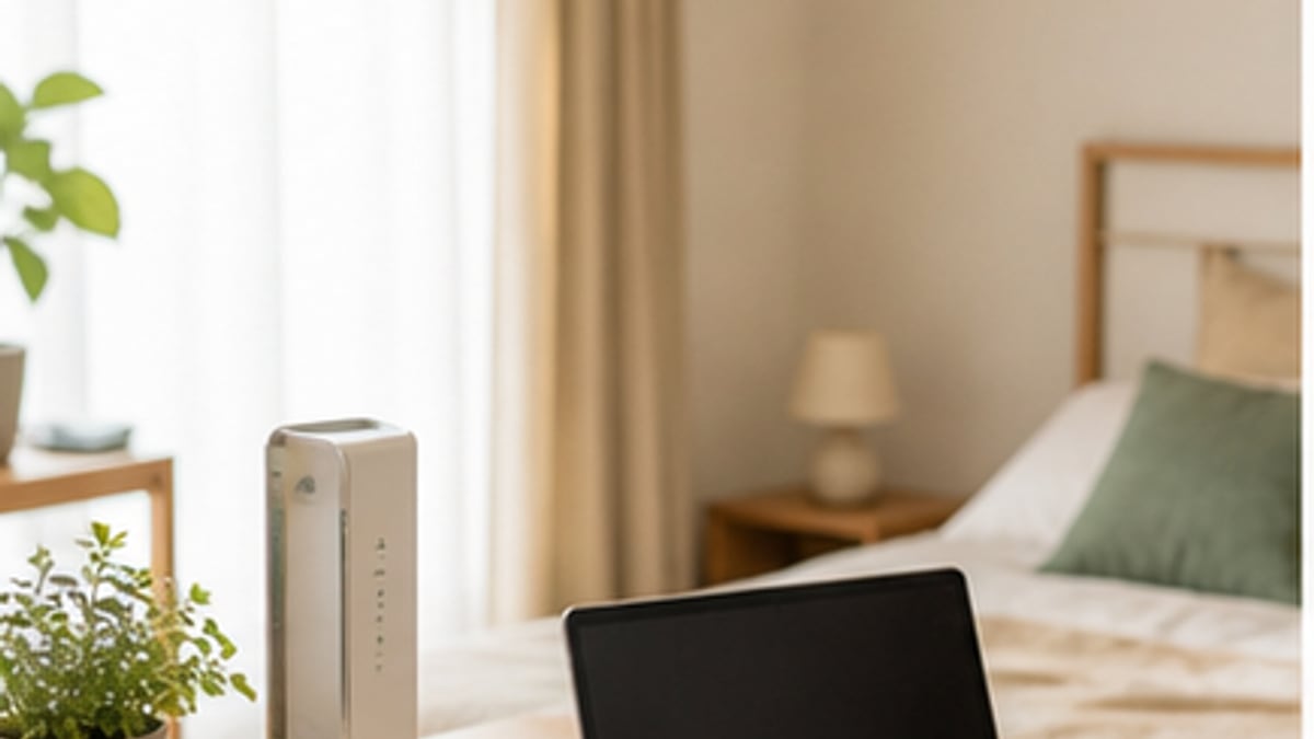 一人暮らしの部屋で光回線を検討するデスク周り